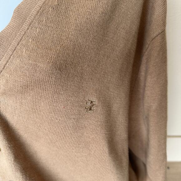 IZOD Grandpa Cardigan Oversized Mocha Brown XL Boyfriend Button Up Oversized - Picture 2 of 5